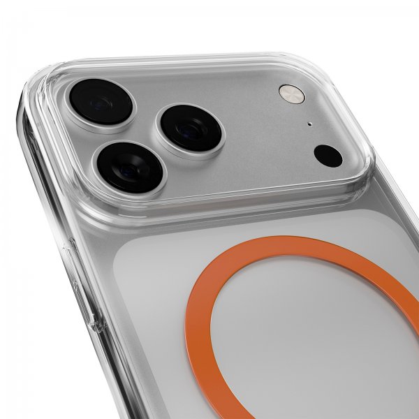 Puro iPhone 17 Pro Max Cover Lite Mag Transparent Orange
