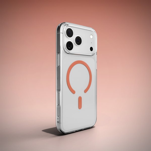 Puro iPhone 17 Pro Max Cover Lite Mag Transparent Orange