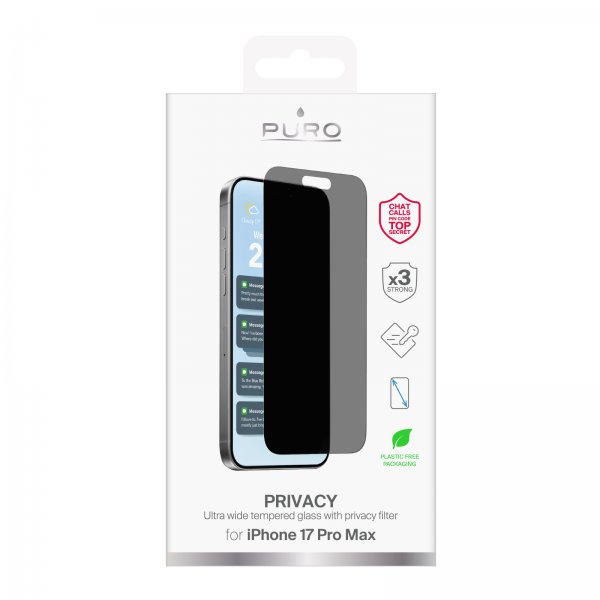 Puro iPhone 17 Pro Max Skærmbeskytter Privacy