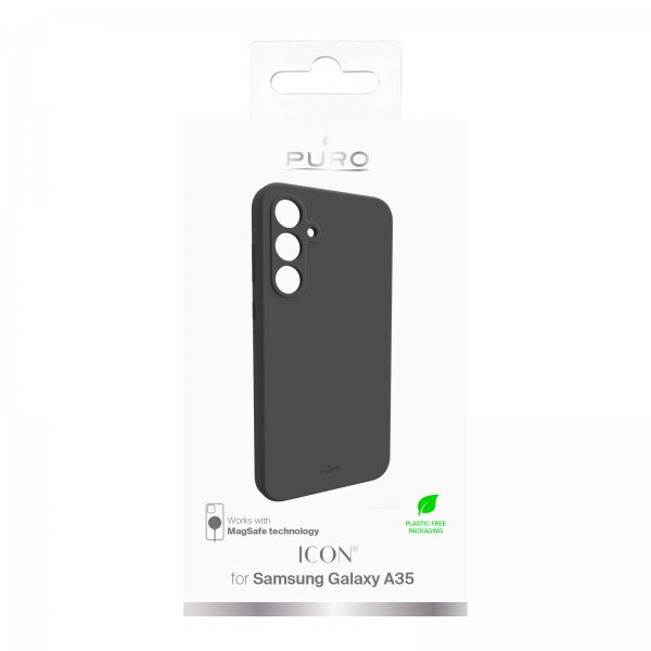 Puro Samsung Galaxy A35 Cover Icon Sort