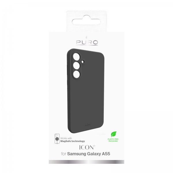 Puro Samsung Galaxy A55 Cover Icon Sort