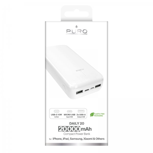 Puro Powerbank Daily 20 Hvid