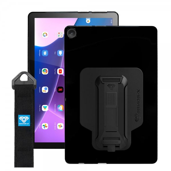 Armor-X Lenovo Tab M10 (3. generation) TB328 cover Hjørnebeskyttelsesetui Håndrem Kickstand X-Mount