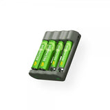GP ReCyko Batterioplader med AA- og AAA-batterier