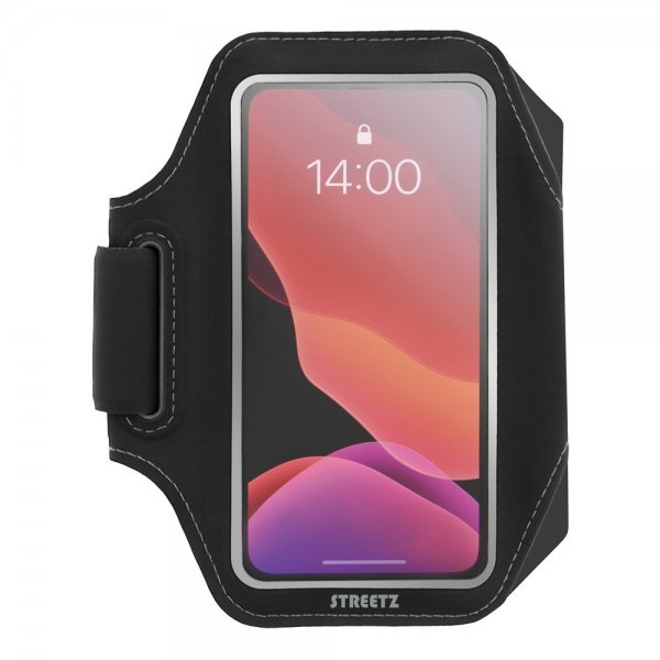 Streetz Reflective Sports Armbånd Slim Sort