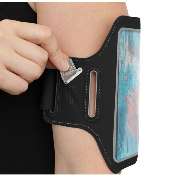 Streetz Reflective Sports Armbånd Slim Sort