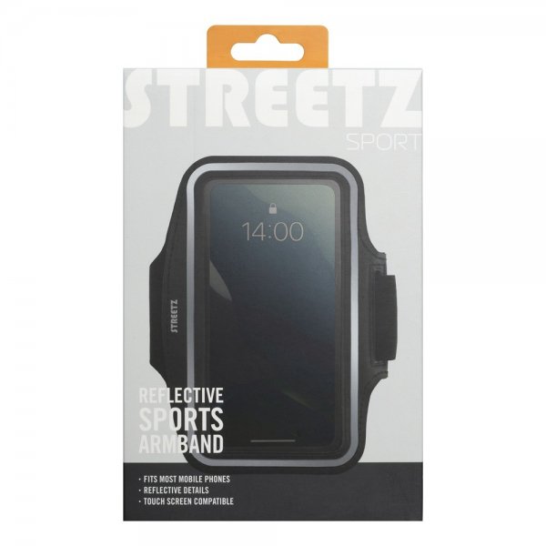Streetz Reflective Sportsarmbånd Sort