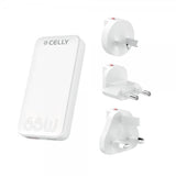 Celly Rejselader Travel GaN 65W USA/UK/EU/AUS Hvid