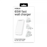 Celly Rejselader Travel GaN 65W USA/UK/EU/AUS Hvid