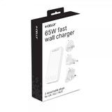 Celly Rejselader Travel GaN 65W USA/UK/EU/AUS Hvid