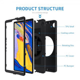 Armor-X Lenovo Tab M10 Plus TB-X606F Cover Regntæt Robust Etui Håndstrop Kickstand