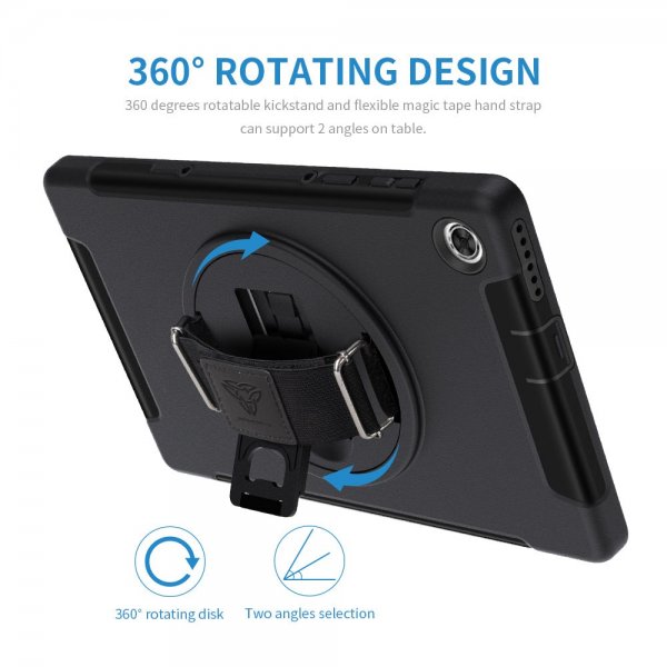 Armor-X Lenovo Tab M10 Plus TB-X606F Cover Regntæt Robust Etui Håndstrop Kickstand