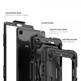 Armor-X Samsung Galaxy Tab A9 Cover Vandtæt Robust Etui Håndstrop Kickstand