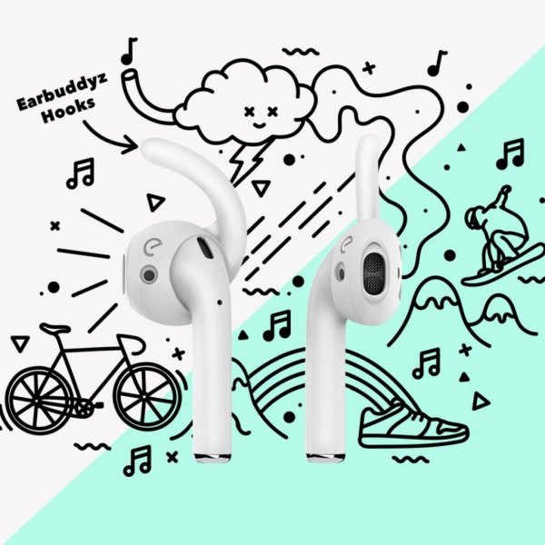 KeyBudz EarBuddyz ørekroge til AirPods og EarPods Hvid