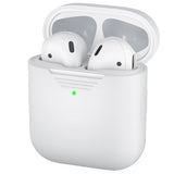 KeyBudz AirPods (1/2) Cover PodSkinz Beskyttende silikonecover Hvid