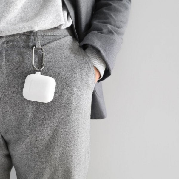 KeyBudz AirPods (1/2) Skal PodSkinz KeyChain Series Hvid