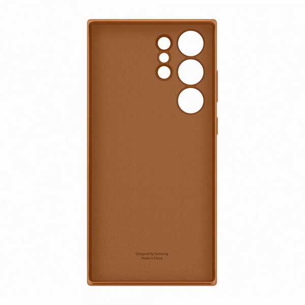 Samsung Original Galaxy S23 Ultra Cover i Læder, Camel