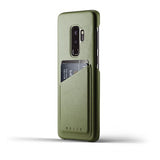 Mujjo Samsung Galaxy S9 Plus Cover Full Læder Wallet Case Oliven Grøn