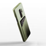 Mujjo Samsung Galaxy S9 Plus Cover Full Læder Wallet Case Oliven Grøn