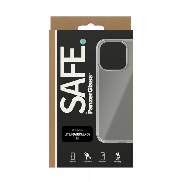SAFE by PanzerGlass Samsung Galaxy A34 5G Cover Soft TPU Case Sort