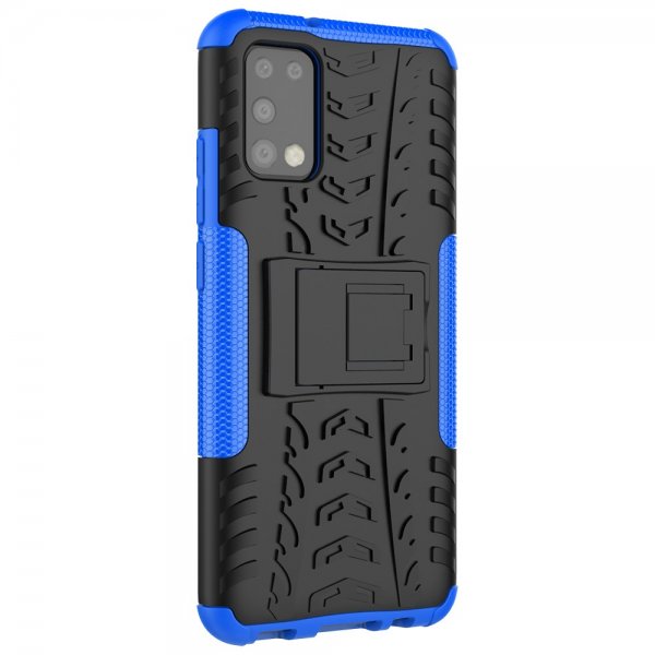 Samsung Galaxy A02s Cover Dækmønster Stativfunktion Blå