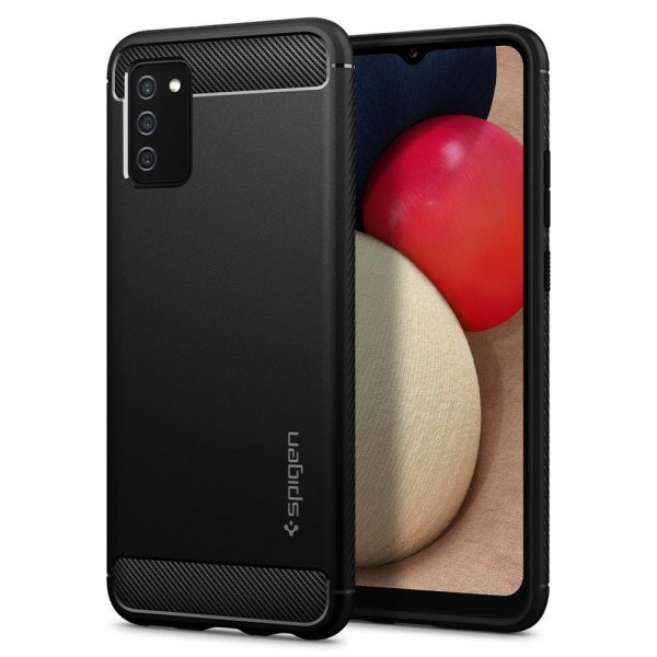 Spigen Samsung Galaxy A02s Cover Rugged Armor Mat Sort