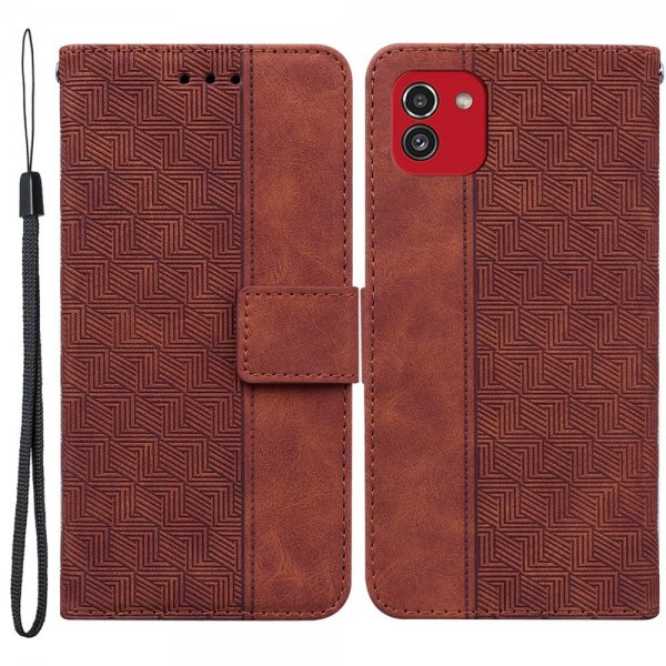 Samsung Galaxy A03 Cover Mønstret Brun