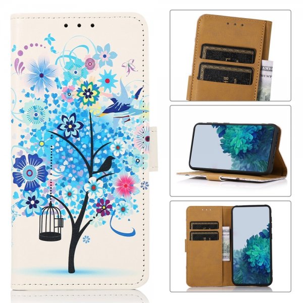 Samsung Galaxy A03 Cover Motiv Blåt Træ
