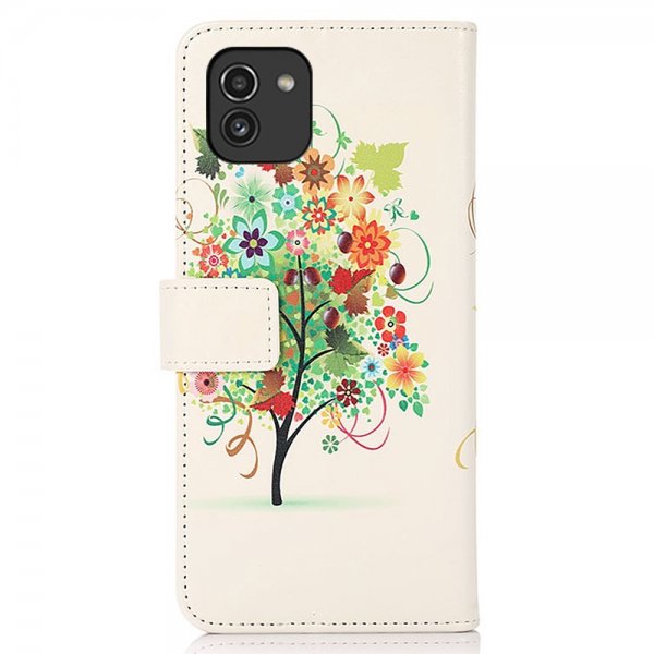 Samsung Galaxy A03 Cover Motiv Farverigt Træ