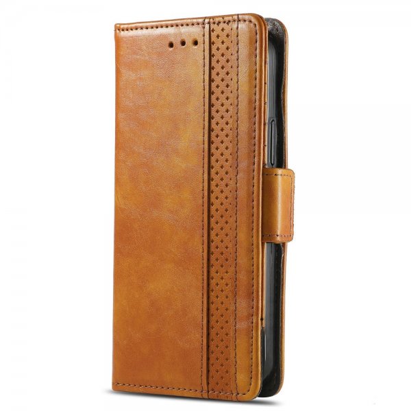 Samsung Galaxy A03 Cover Stripe Lysebrun