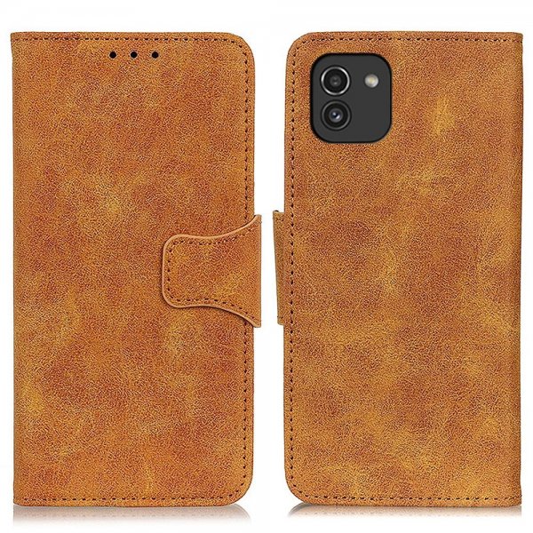 Samsung Galaxy A03 Cover Vintage Lysebrun