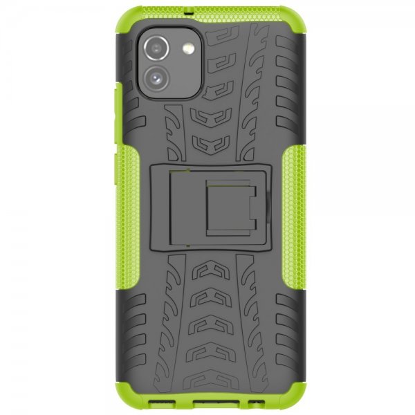 Samsung Galaxy A03 Cover Dækmønster Stativfunktion Grøn