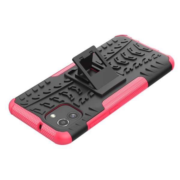 Samsung Galaxy A03 Cover Dækmønster Standfunktion Magenta