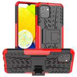 Samsung Galaxy A03 Cover Dækmønster Standfunktion Rød