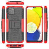 Samsung Galaxy A03 Cover Dækmønster Standfunktion Rød