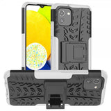 Samsung Galaxy A03 Cover Dækmønster Stativfunktion Hvid