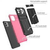 Samsung Galaxy A03 Cover Kamerabeskyttelse Kortlomme Kickstand Funktion Rosa
