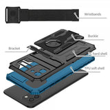 Samsung Galaxy A03 Cover med Håndgreb Blå