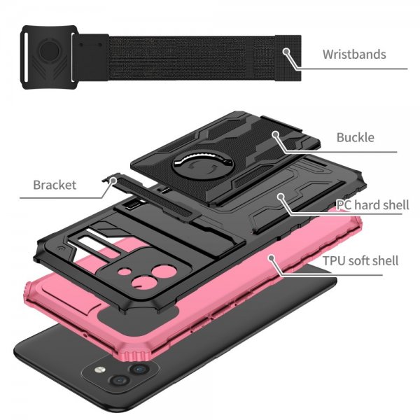 Samsung Galaxy A03 Cover med Håndgreb Rosa