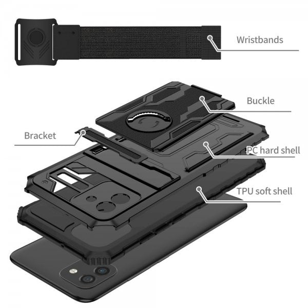 Samsung Galaxy A03 Cover med Greb Sort