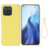 Samsung Galaxy A03 Cover med Strop Silikone Gul