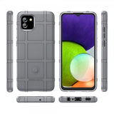 Samsung Galaxy A03 Cover Gittermønster Grå