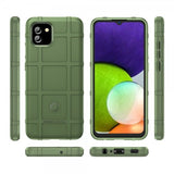 Samsung Galaxy A03 Cover Rutet Mønster Grøn