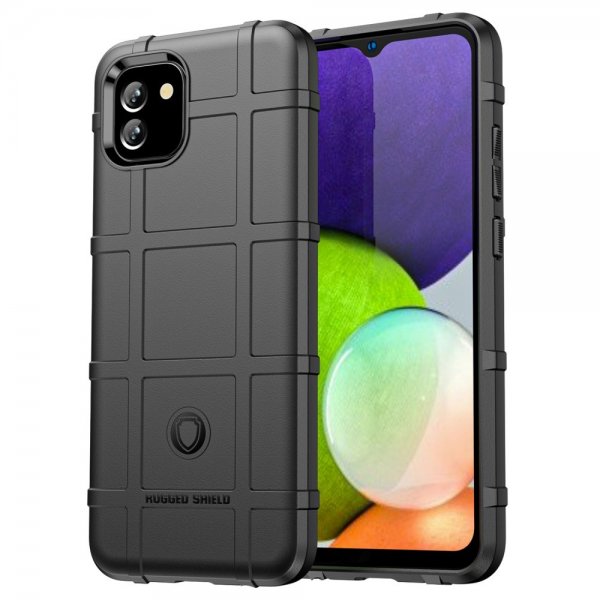 Samsung Galaxy A03 Cover Rudemønster Sort