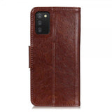 Samsung Galaxy A03s Etui Nappatekstur Brun