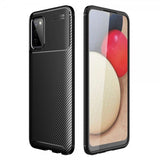 Samsung Galaxy A03s Cover Kulfibertekstur Sort