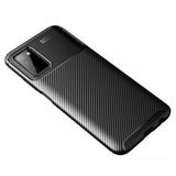 Samsung Galaxy A03s Cover Kulfibertekstur Sort