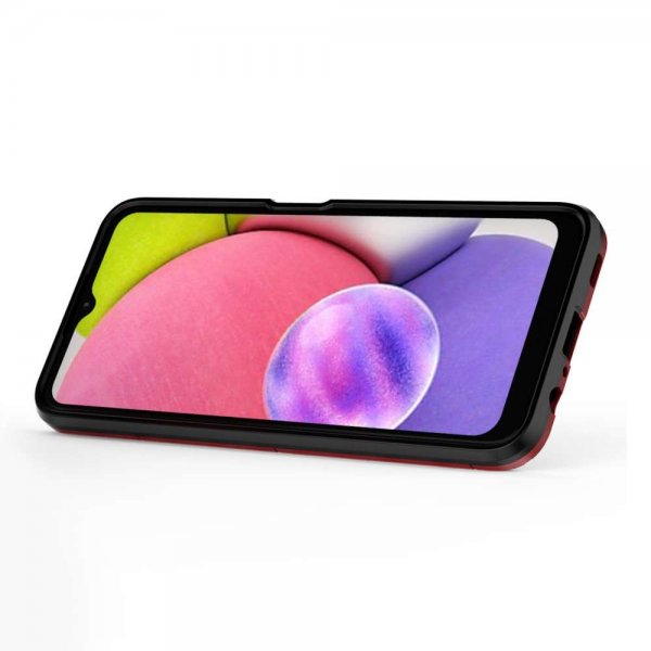 Samsung Galaxy A03s Cover med Ringholder Rød