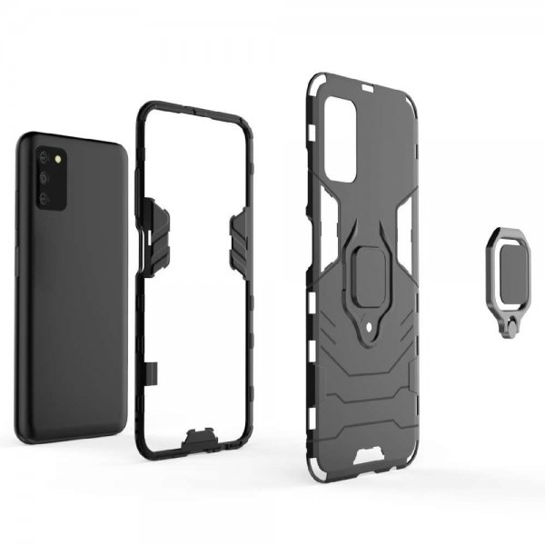 Samsung Galaxy A03s Cover med Ringholder Rød