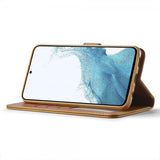 Lc.Imeeke Samsung Galaxy A05s Cover med Kortlomme Stativfunktion Lysebrun
